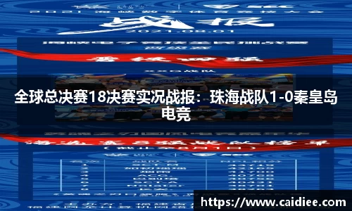 全球总决赛18决赛实况战报：珠海战队1-0秦皇岛电竞
